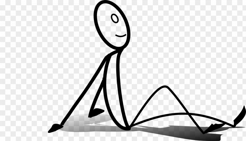 Relax Stick Figure Sitting Clip Art PNG