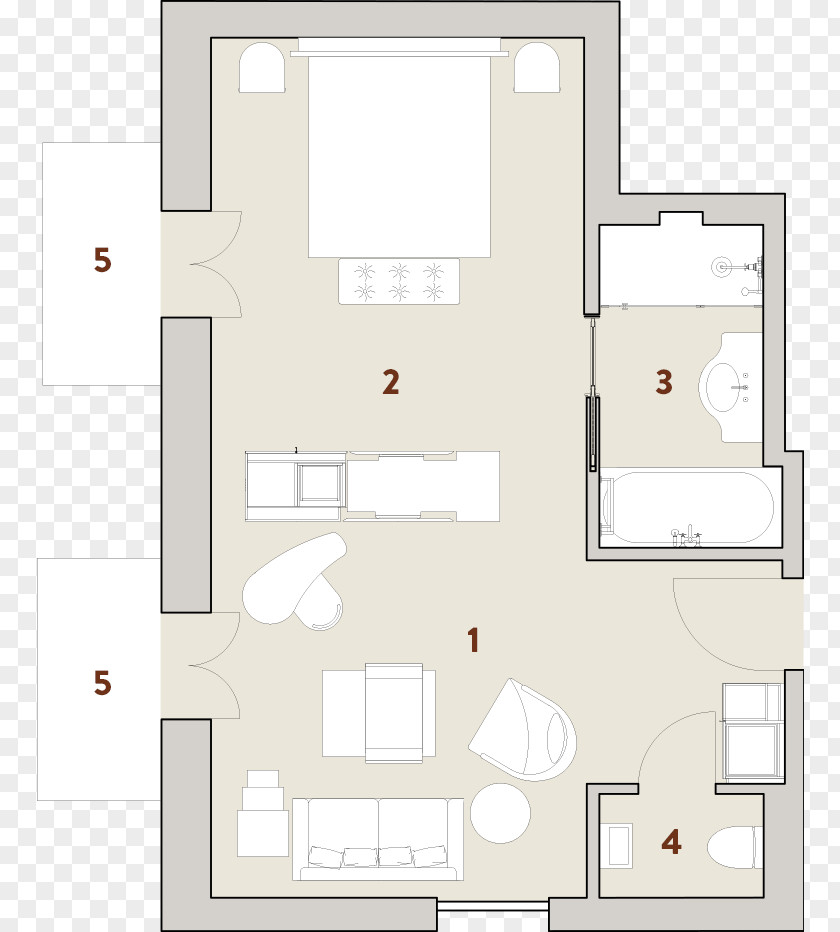 Villa Corner Floor Plan House PNG