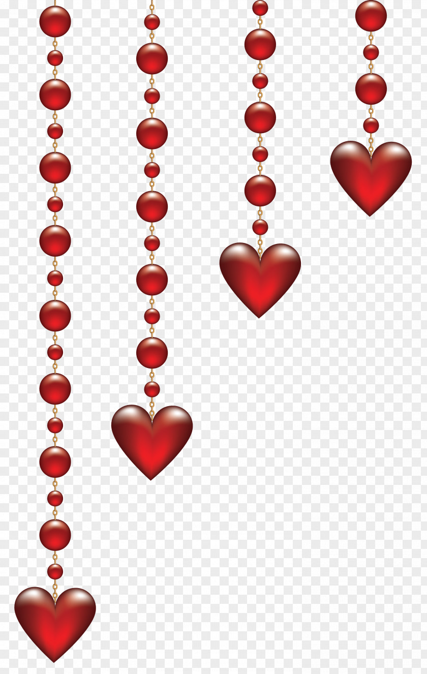 Bunting Heart Valentine's Day Clip Art PNG