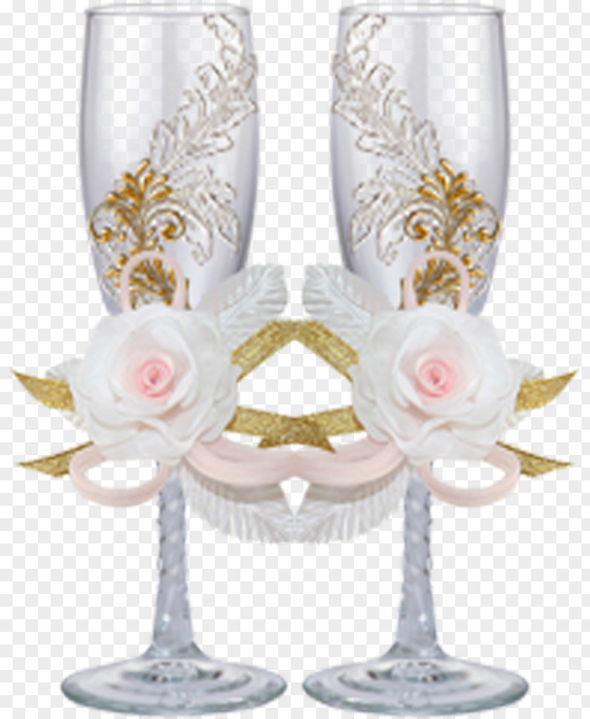 Champagne Wine Glass Wedding PNG