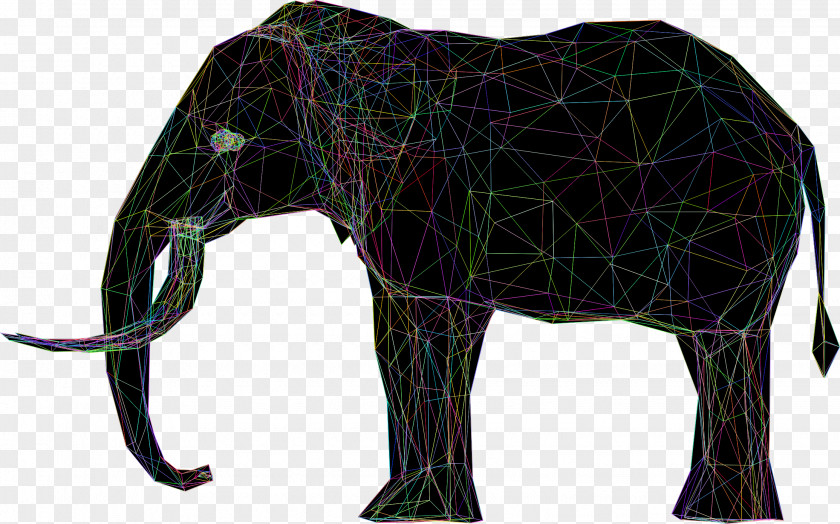Geometric Elephant Low Poly 3D Computer Graphics PNG