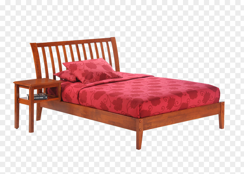 Bed Daybed Bedside Tables Frame Furniture PNG