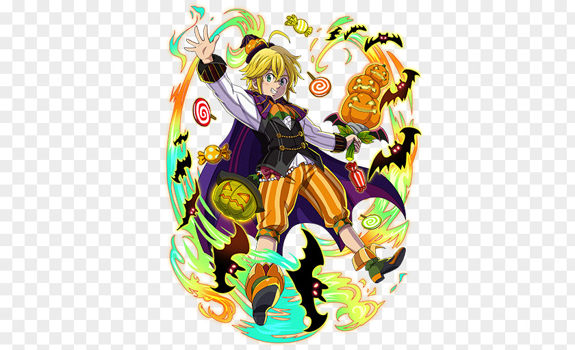 Meliodas The Seven Deadly Sins Halloween Card PNG