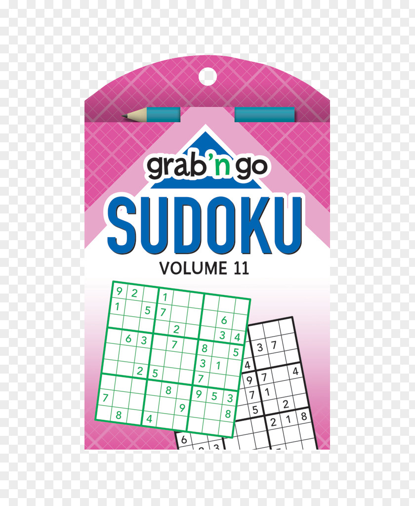 Paperback Grab 'n Go Puzzles Sudoku: Cardinal-sapphire Edition Graphic Design Pink M PNG