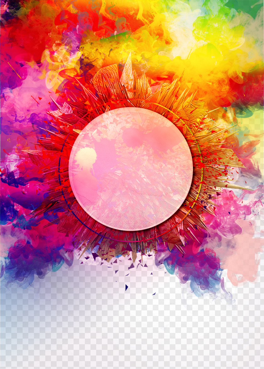Rendering PNG Rendering, Color smoke background, round multicolored clipart PNG