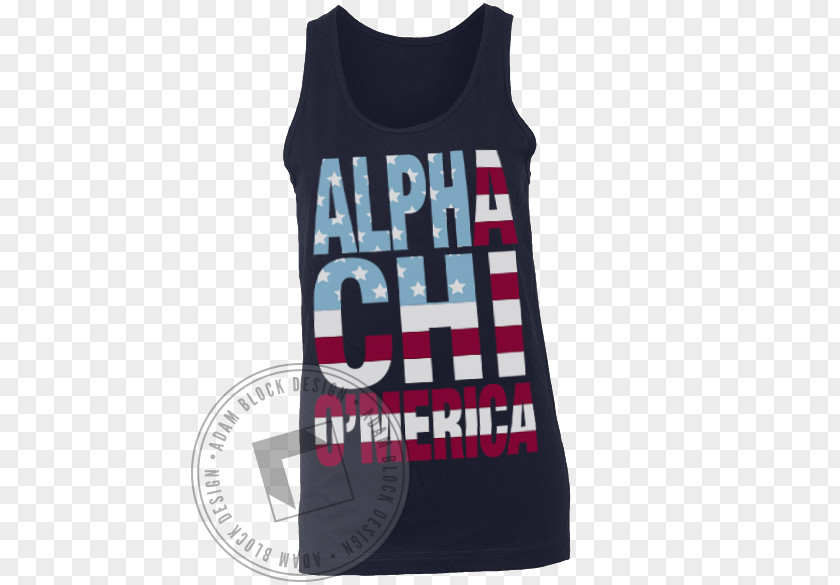 Block Flag T-shirt Gilets Clothing Alpha Chi Omega PNG