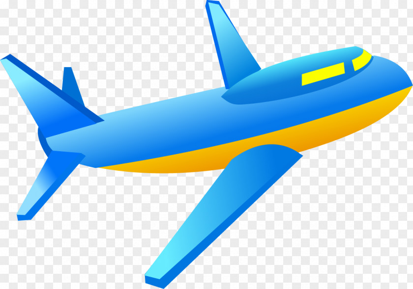 Blue Airplane Aircraft Icon PNG