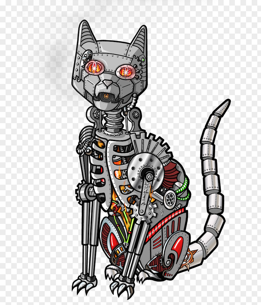 Terminator Evil Cats Drawing Pet Animal PNG