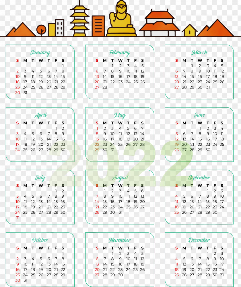 Calendar System Calendar Year 2022 PNG