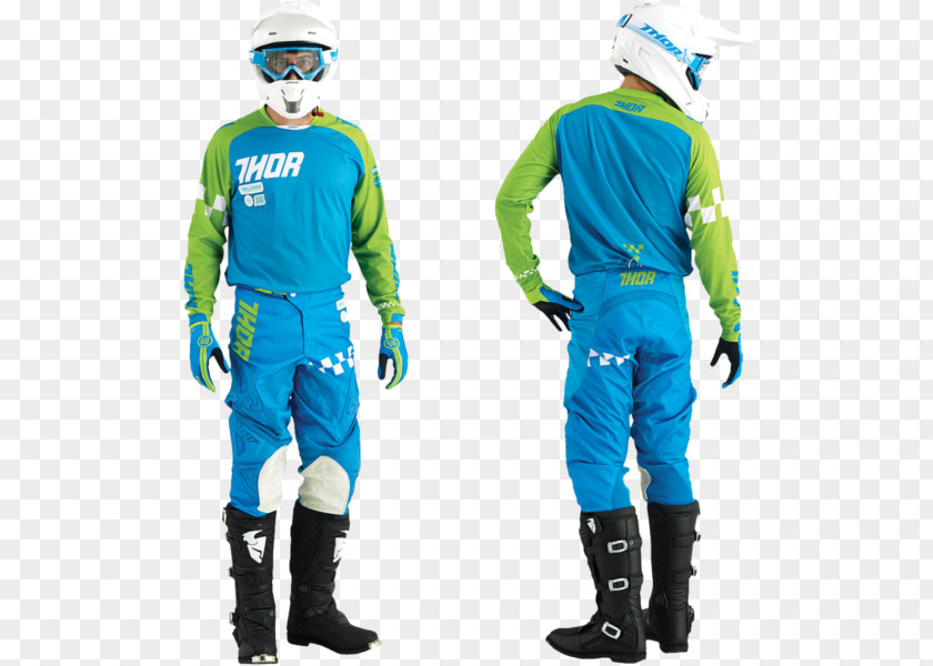 Moto Cross Motocross Blue Uniform Enduro Motorcycle PNG