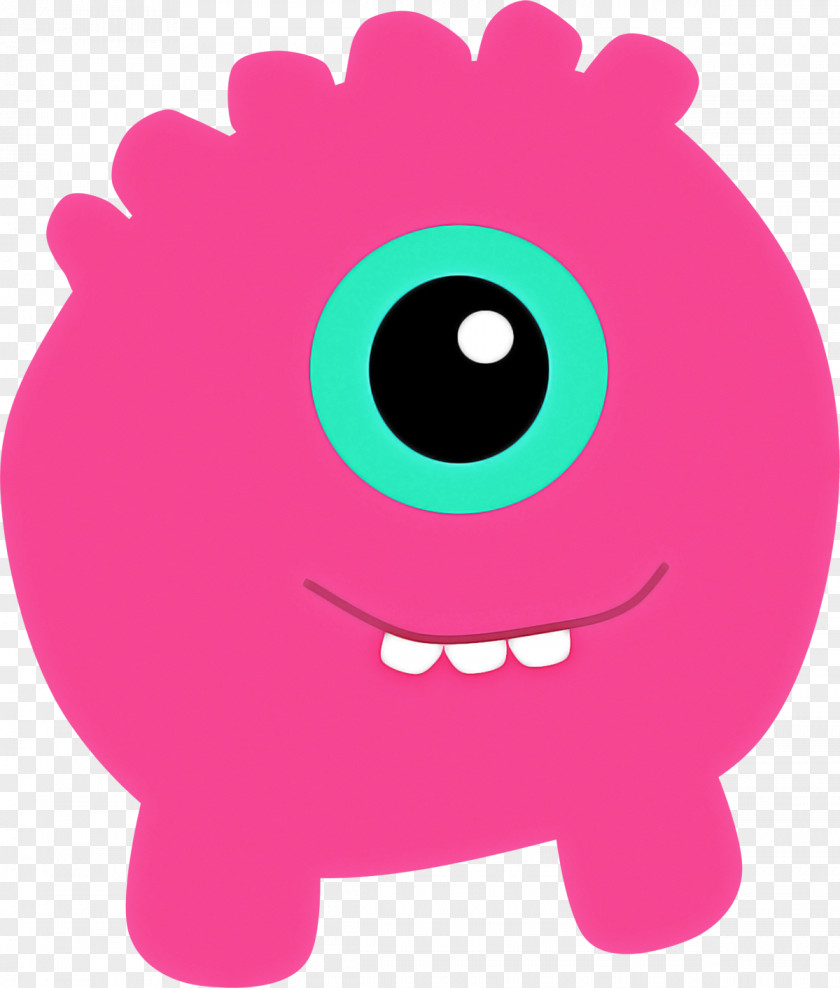 Pink Cartoon Facial Expression Nose Smile PNG