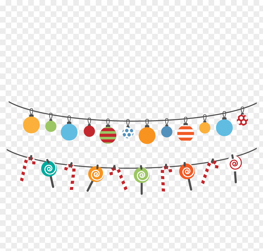 Pull The Flag Color Lollipop Christmas Card Banner Decoration PNG