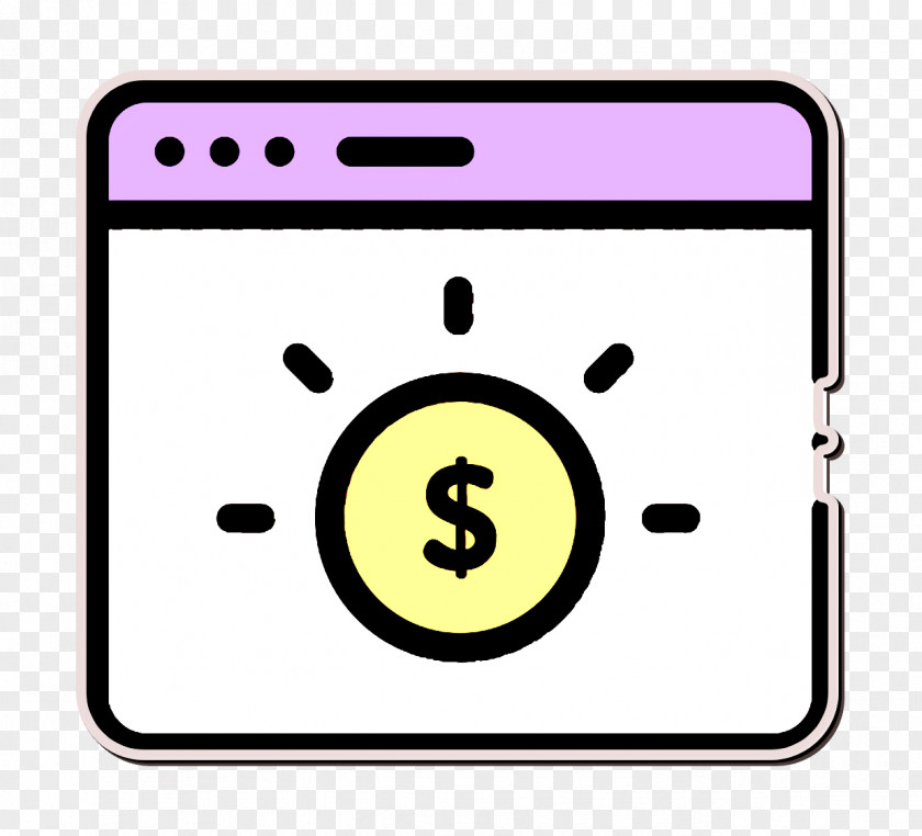 Online Shopping Icon Payment Dollar Coin PNG