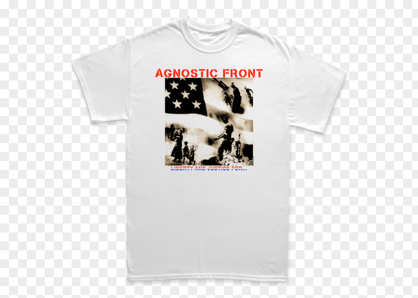 T-shirt Liberty And Justice For... & Agnostic Front Phonograph Record PNG