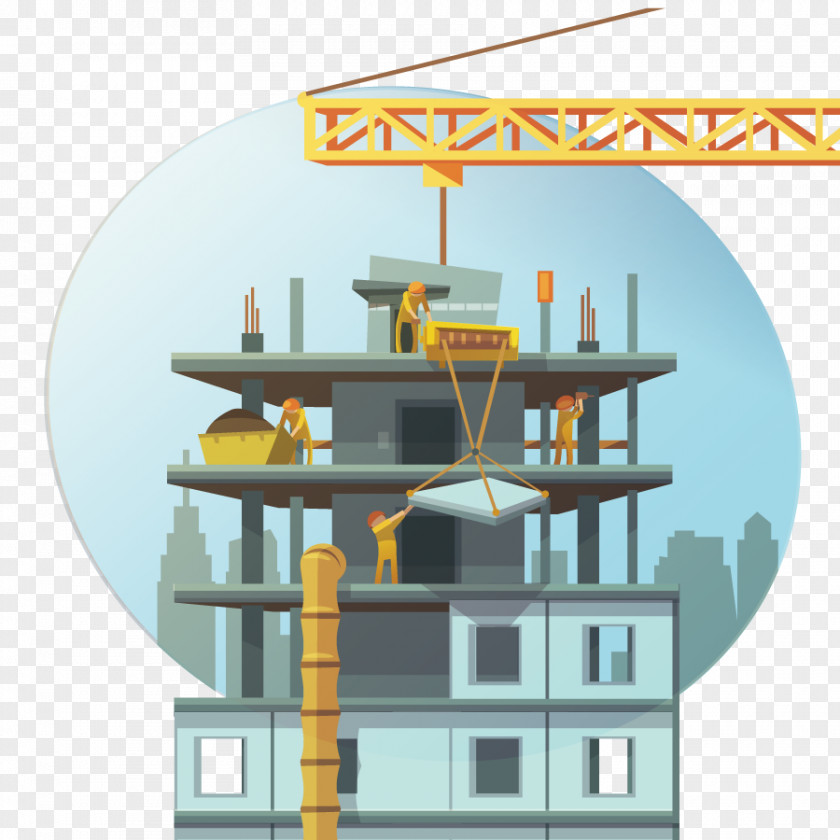 Vector Construction Tools Architectural Engineering Cartoon Building Royalty-free PNG