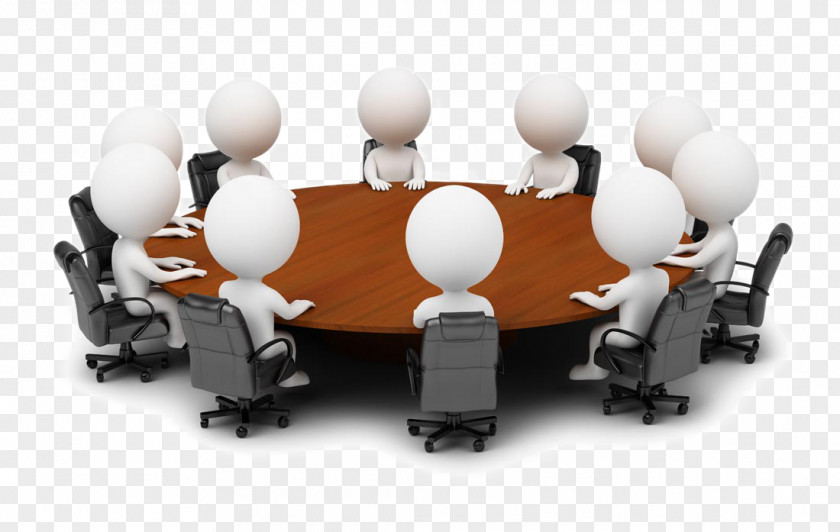 Creative Design 3D Villain Round Table Meeting President PNG