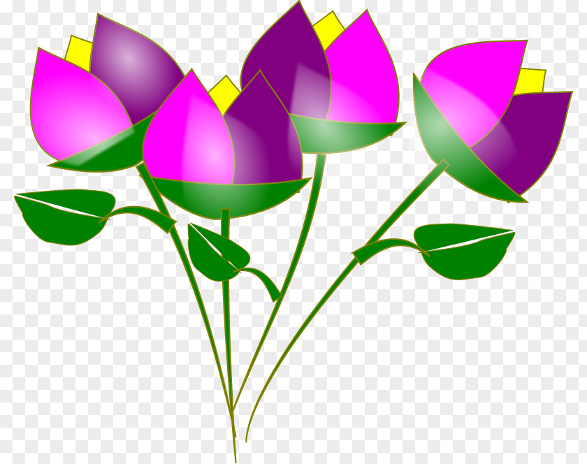 Lilac Flower Vase Clip Art PNG