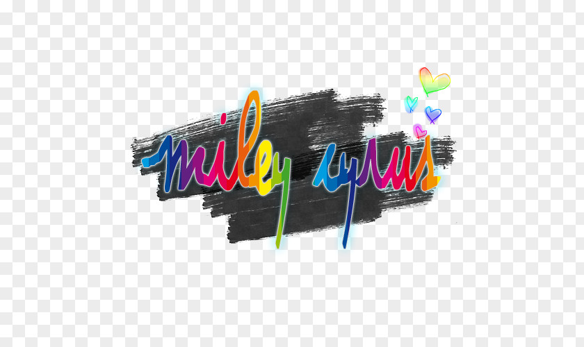 Miley Cyrus Signature Painting Logo Name PNG