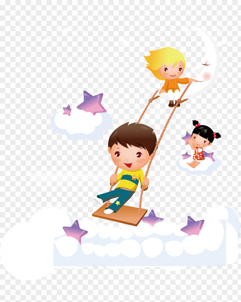 Play The Kids At Night Child Euclidean Vector Illustration PNG