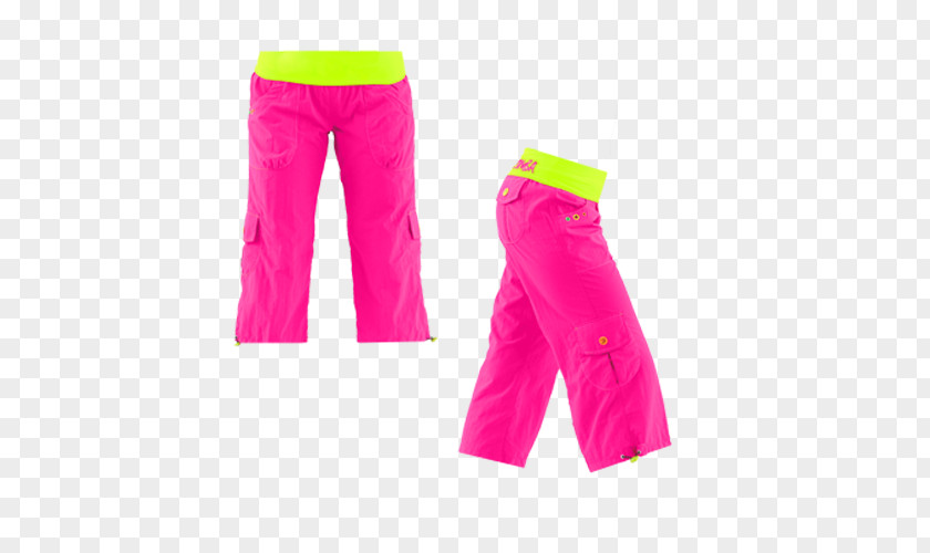 Zumba Capri Pants Cargo Pink Jeans PNG