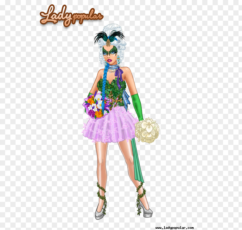 Clown Lady Popular Costume Character Doll PNG