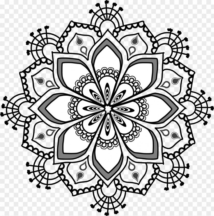 Mandala Coloring Book Clip Art PNG