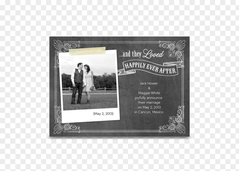 Just Married Wedding Invitation Paper Save The Date Scrapbooking PNG
