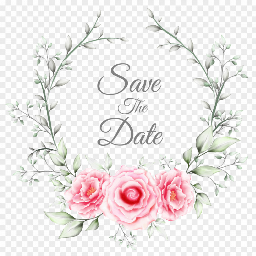 Rose Order Petal Save The Date Frame PNG