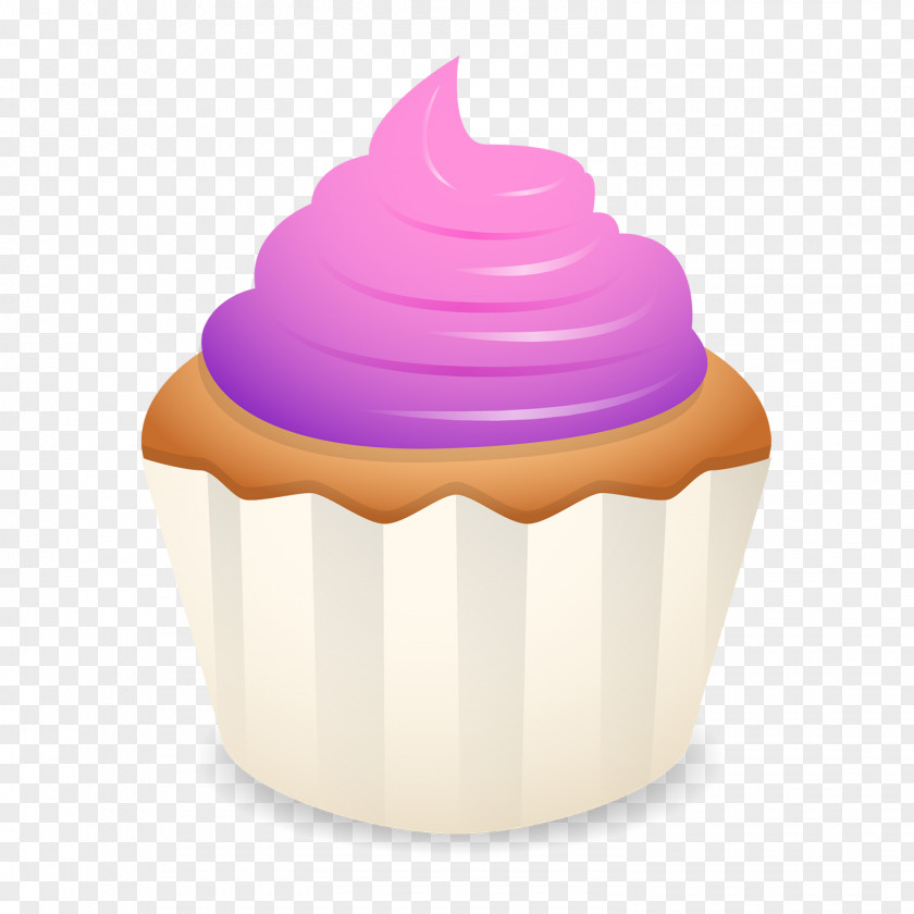 Cream Cake Cupcake Buttercream Purple PNG