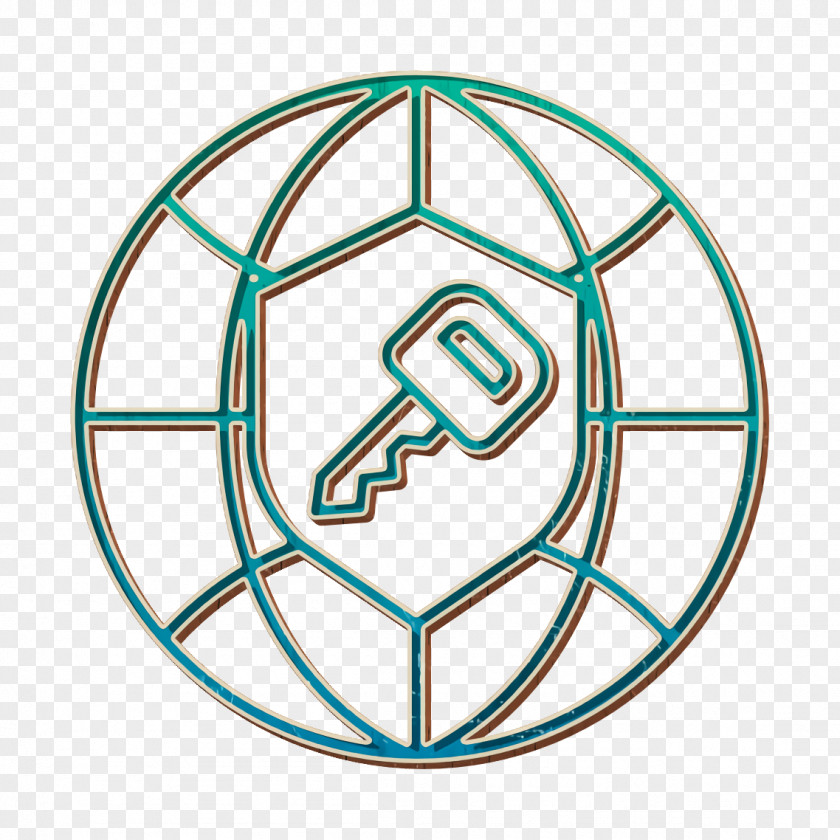 Cyber Icon Global Lock PNG