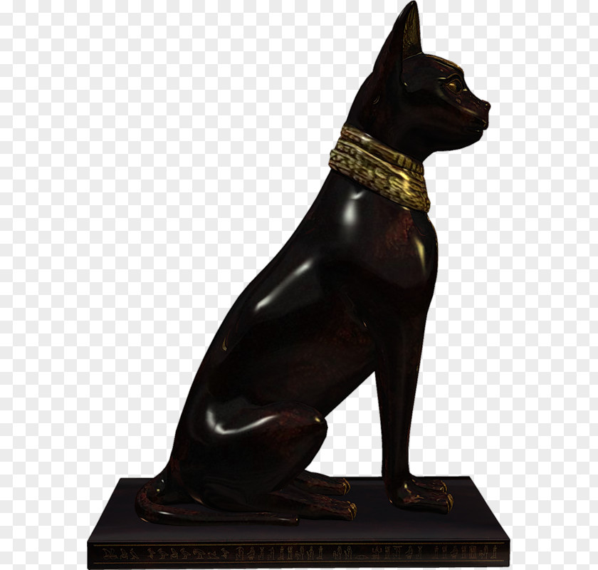 Egypt Black Cat Sculpture Egyptian Mau PNG