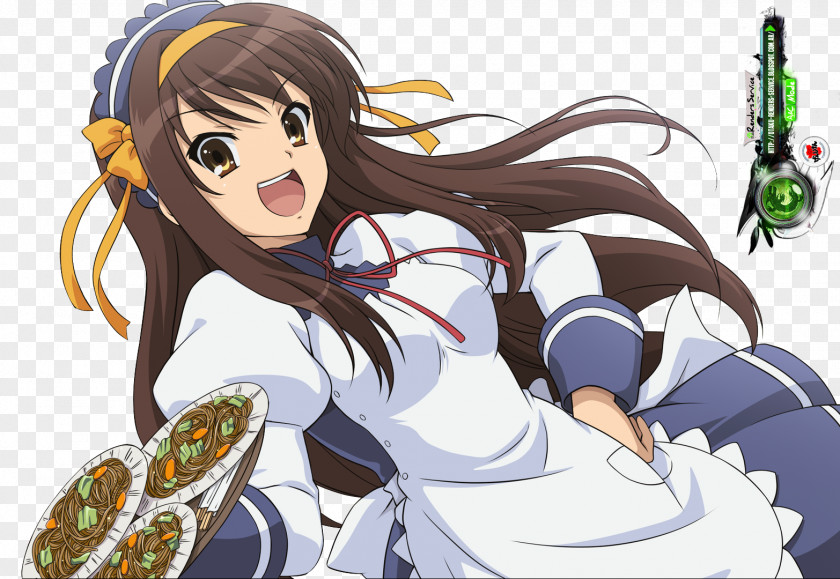 Maid Mikuru Asahina Kyon Itsuki Koizumi Haruhi Suzumiya PNG