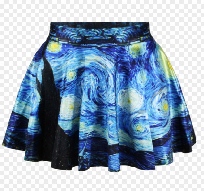 Satin The Starry Night Miniskirt A-line PNG