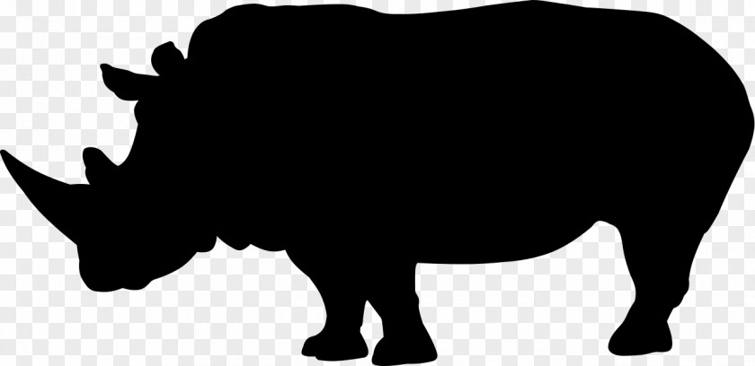 Silhouette Rhinoceros Clip Art PNG