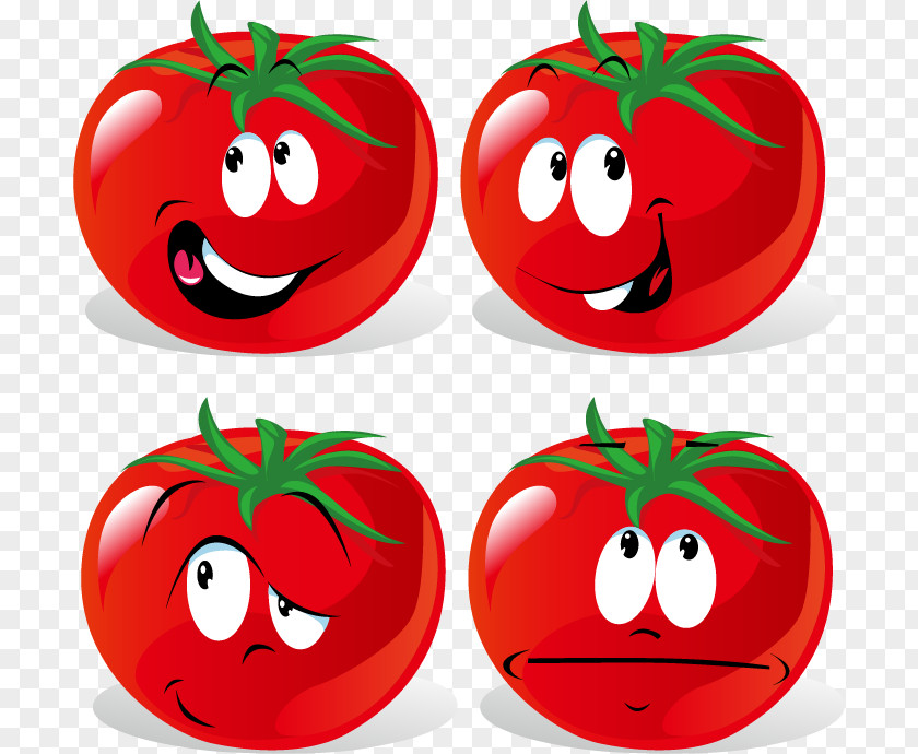 Tomatoes Expression Vector Material Tomato Cartoon Vegetable Clip Art PNG