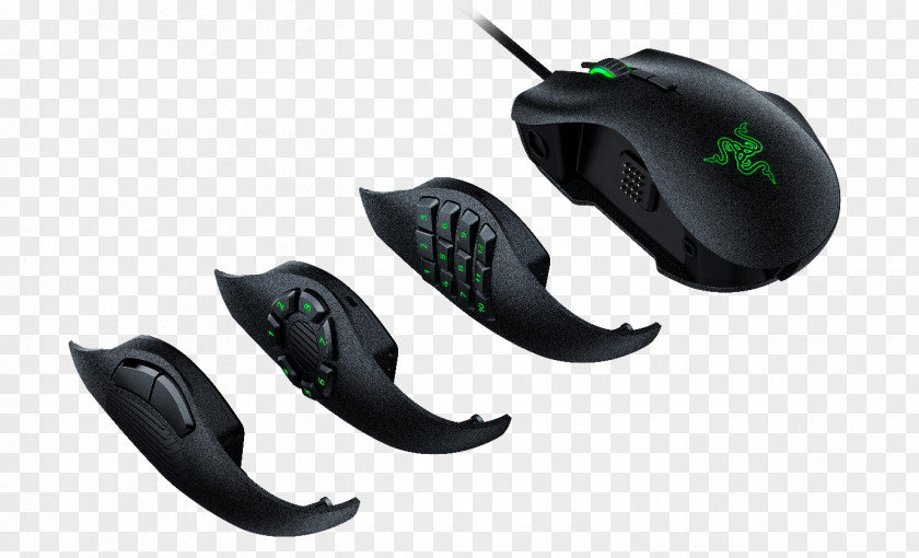 Computer Mouse USB Gaming Optical Razer Naga Trinity Backlit Inc. Hex V2 Laser RZ01-02410100-r3u1 PNG