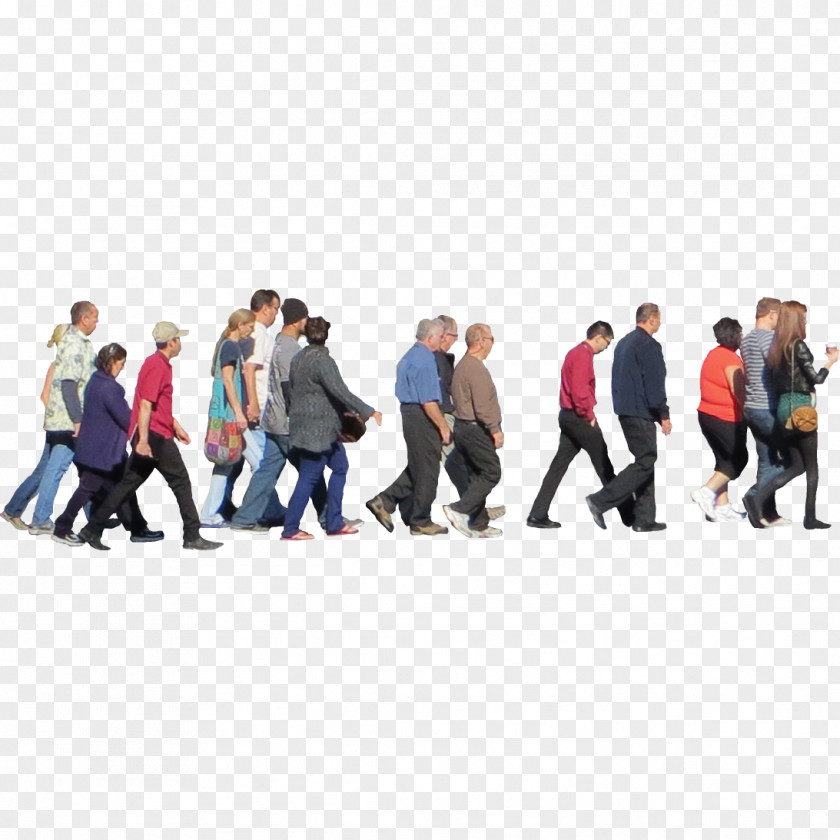 Crowd Crossing The Street Virtual Reality Headset Architecture Visualization PNG