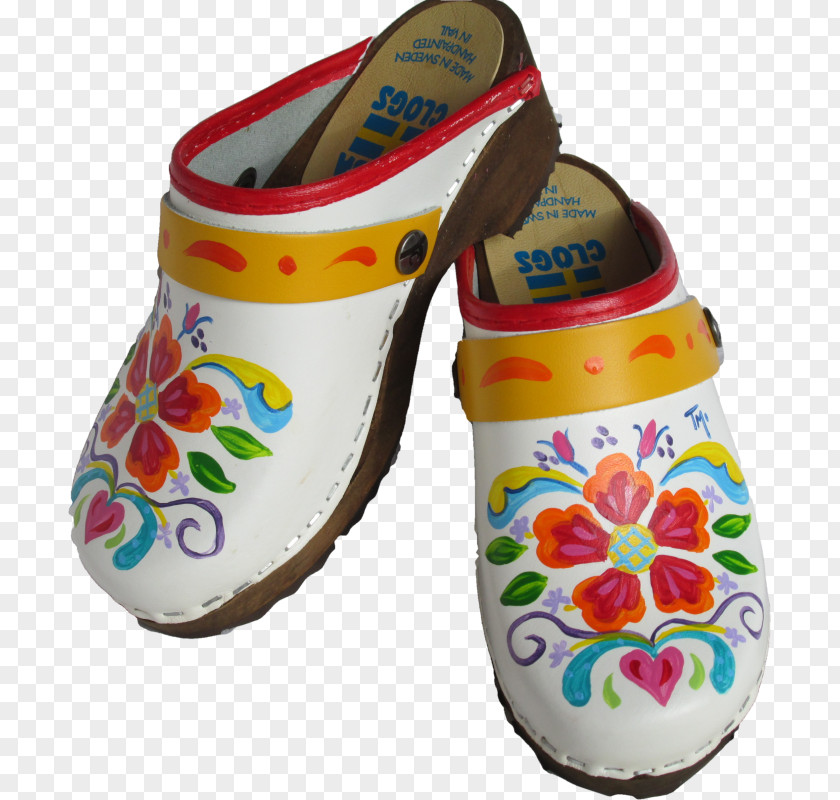 Hand Painted Clog High-heeled Shoe Footwear PNG
