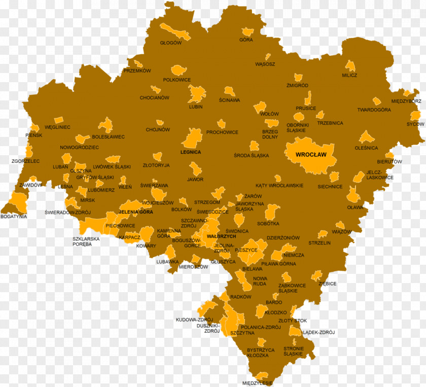 Map Węgliniec Wałbrzych Lubusz Voivodeship Wrocław Zgorzelec PNG