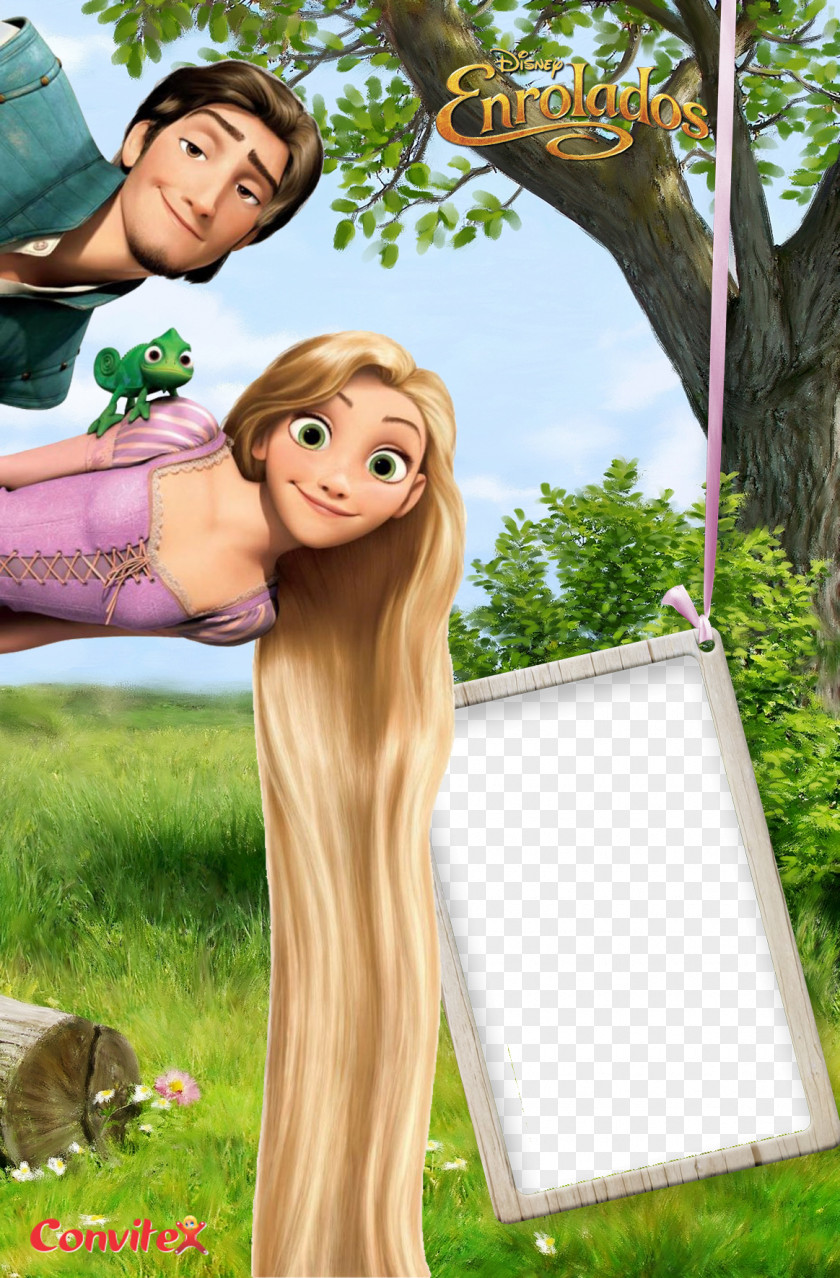 Rapunzel Flynn Rider Tangled Gothel Convite PNG