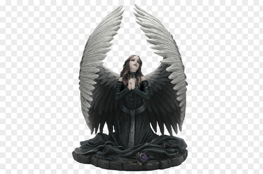 Angel Statue Fallen Figurine Prayer PNG