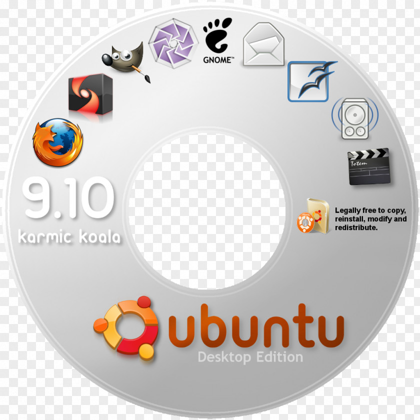 CD Ubuntu Compact Disc Xfce Linux Computer Software PNG