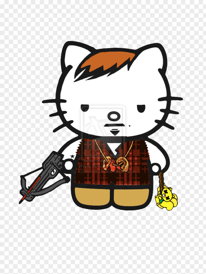 Daryl Dixon Hello Kitty Coloring Book Sticker Painting Drawing PNG
