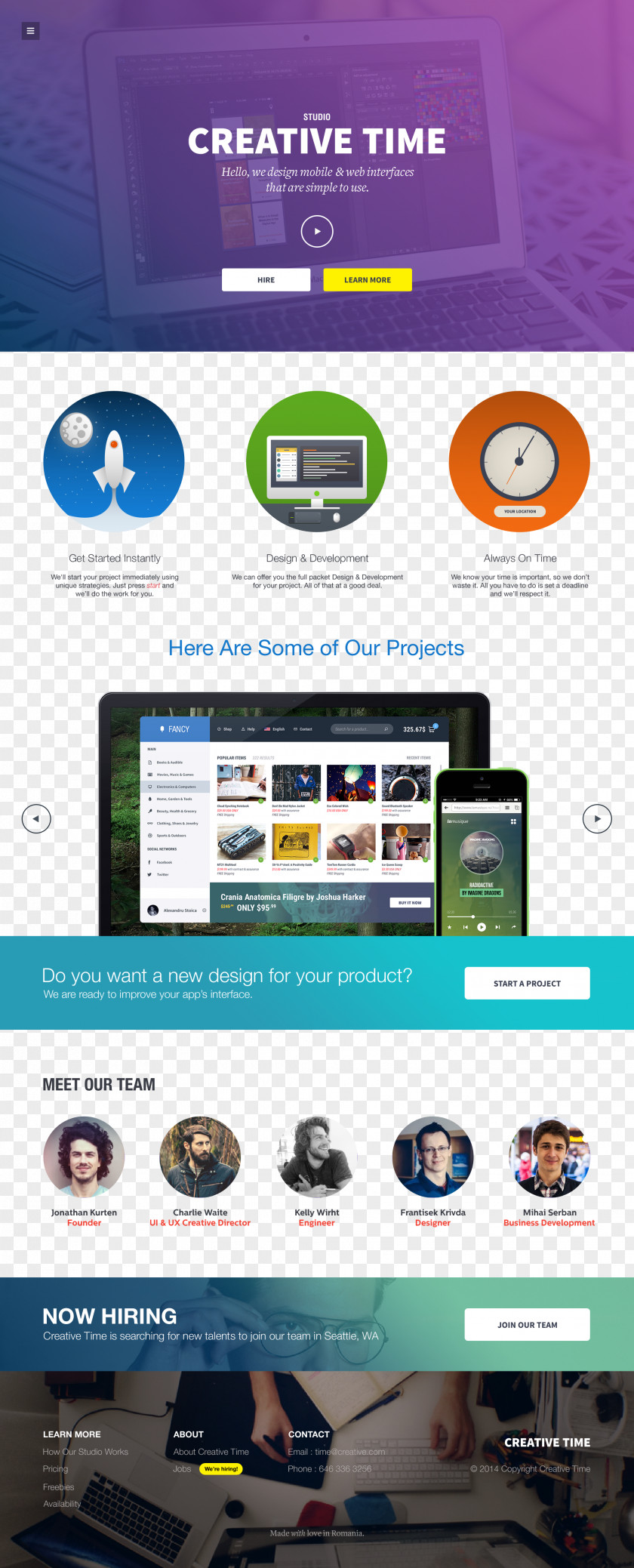 Design Team Website Adobe Muse Web Template System PNG