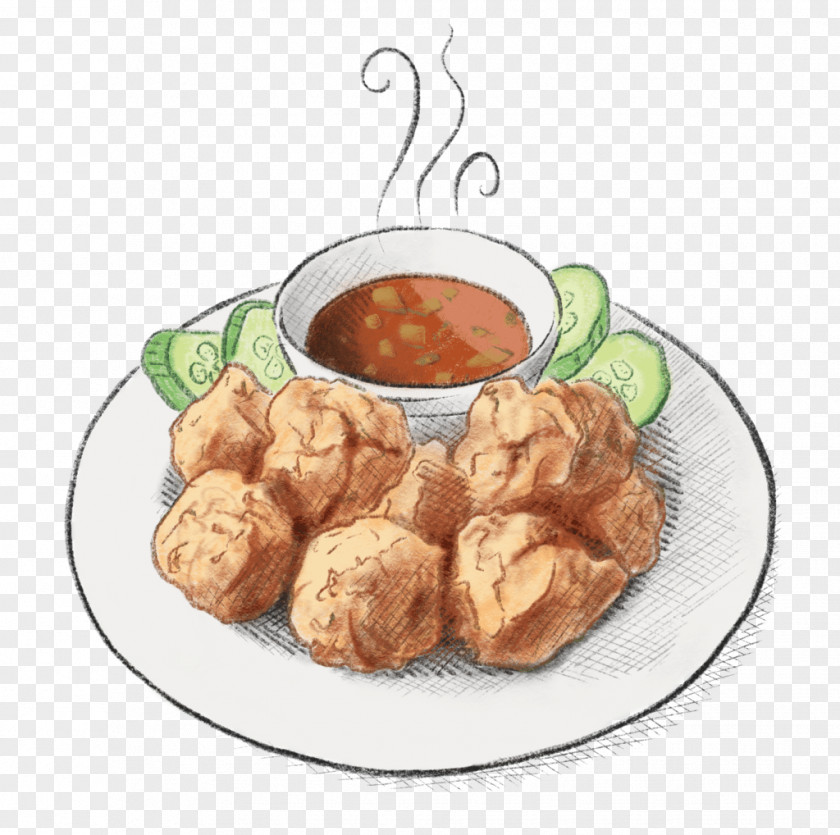 Indonesian Cakes Cuisine Frikandel Pakora Chicken Nugget Meatball Pempek Gravy PNG