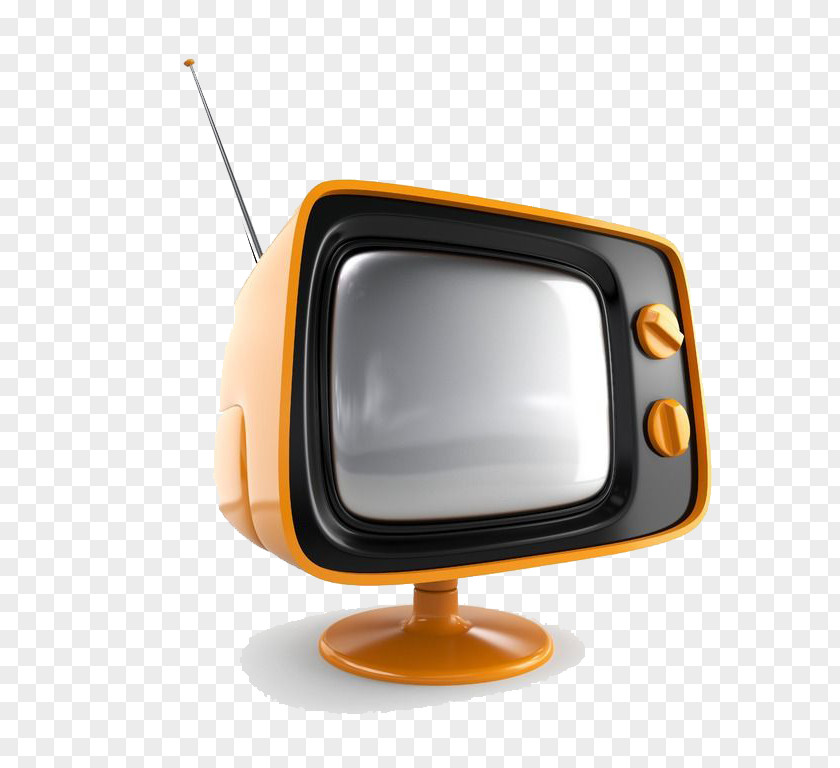 Orange Old TV Antenna High-definition Television Retro Network PNG