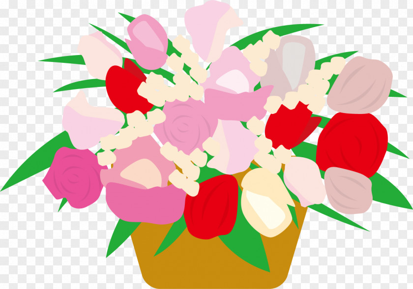 Retro Flower Clip Art. PNG