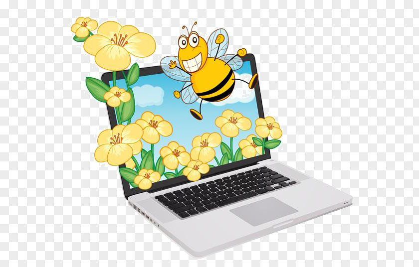 Free Deduction Computer Flowers Laptop Monitors Royalty-free Clip Art PNG