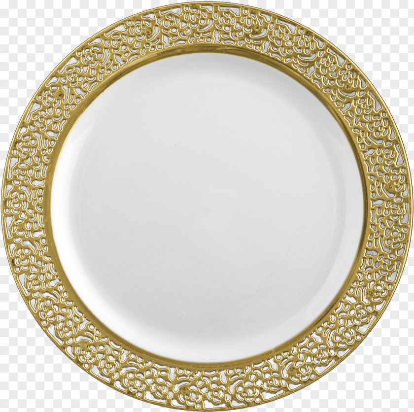Plates Plate Plastic Disposable Tableware Gold PNG