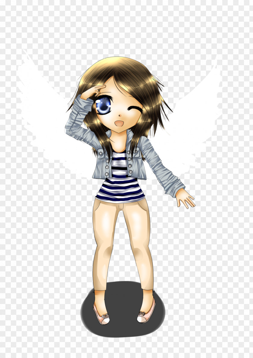Doll Brown Hair Figurine Cartoon Character PNG